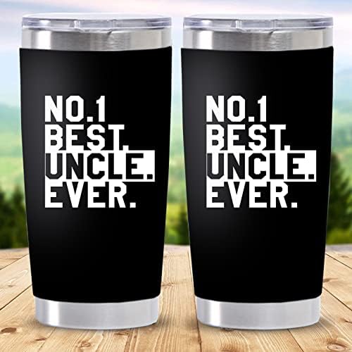 Чаша Waldeal Best Uncle Някога от Неръждаема Стомана, двустенни и Вакуумна Изолация за Мъже, Подаръци за Рожден