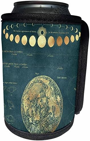 Триизмерна старата астрономическа карта на Луната и нейните фази. - Опаковки за бутилки-охладители (cc_353956_1)