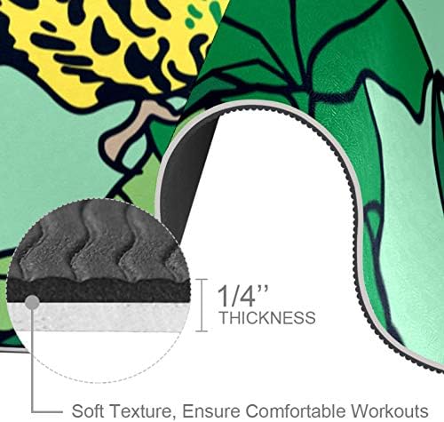Дебела подложка за йога Siebzeh Parrot Tropical Премиум-клас, в екологично Чист Гумена подложка за здраве и
