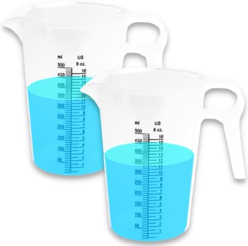 Мерителна кана ACCUPOUR обем 16 унции (2 чаши), пластмасова, Многофункционална - чудесно за масла, химикали,