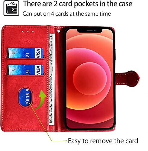Флип калъф EIDKGD за iPhone 14/14 Plus/14 Pro/14 Pro Max с държач за карти, издръжлив Кожен Портфейл с поставка За мобилен телефон, Магнитна закопчалка, Противоударная вътрешна обвив?