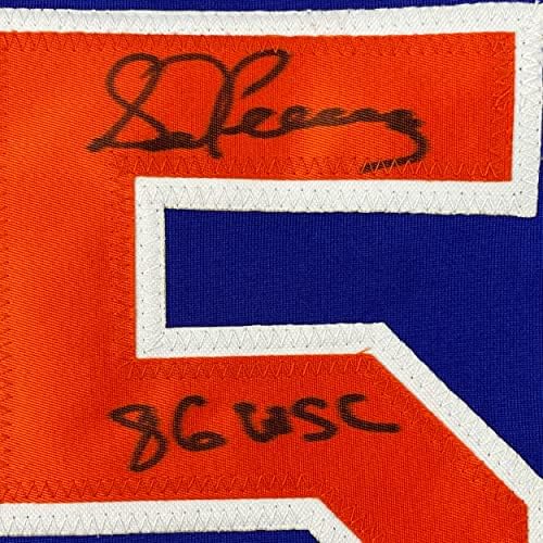 С автограф / подпис Led Фернандес 86 WSC Ню Йорк Блу Бейзболна майк JSA COA