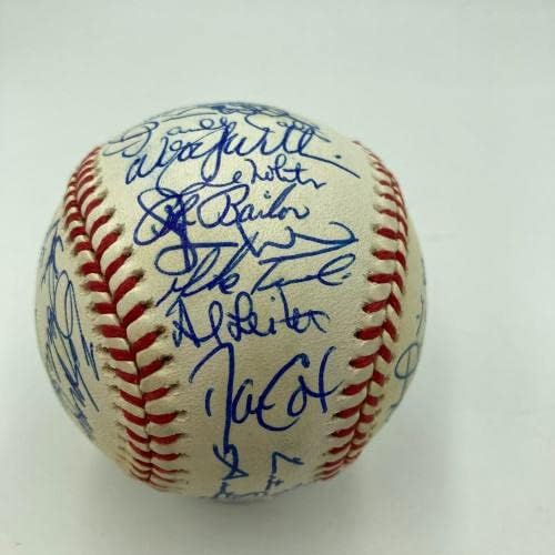 1993 Отбор на Шампионите от Световна серия Торонто Блу Джейс подписа договор с W. S. Baseball JSA COA - Бейзболни топки с автографи