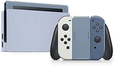 Ярък Дизайн, ретро-кожа, Съвместим с скин на Nintendo Switch - Комплект винилови стикери Nintendo Switch, заключващи вълна 3M Син цвят, Набор от стикери Превключвател за конзола, до?