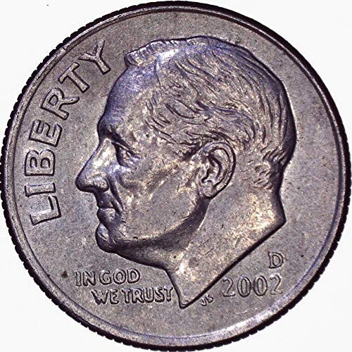2002 D Десет цента Рузвелт 10 цента е Много Добре