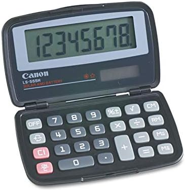 8-Цифрен Портфейл-калкулатор Canon Ls555h се захранва от слънчева батерия