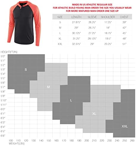 KNQR Мъжки Спортни ризи Performance с дълъг ръкав, бързо съхнещи, Без Етикети, Спортни, С Качулка, За Активно