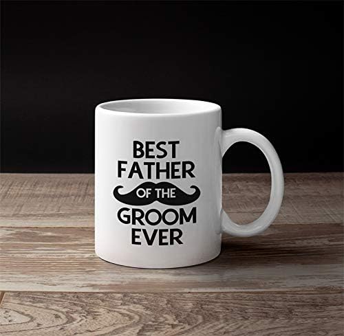 Каситика Баща на младоженеца Подаръци на булката. Бяла керамична кафеена чаша с обем 11 грама. Най-добрият баща на Младоженеца на Светлината.