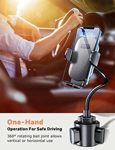 Стойка за телефон eSamcore Cup Holder за кола - стойка за телефон с гъши врата с височина 15 инча, за кола,