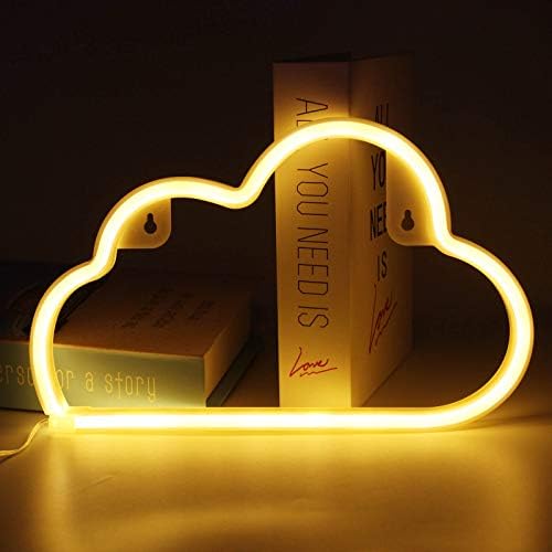 KAQ-Топло Бяло Облачно, лампа, Неонови Светлини, неонови надписи, led неон облачен лампа на батерии и USB-захранване