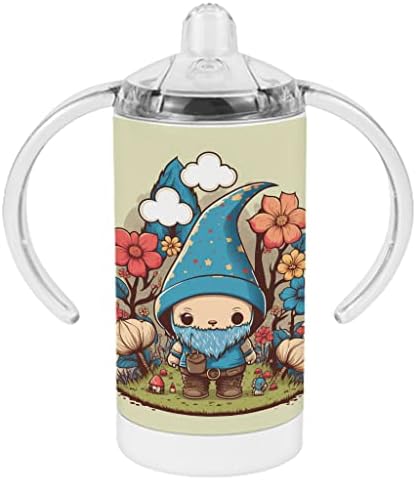 Мультяшная Графична чаша за Пиене - Уникална Детска чаша За Пиене - Gnome Sippy Cup