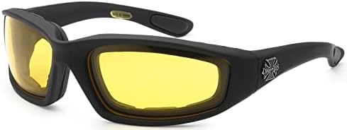 3 Чифта очила Choppers с Меки Рамки, Прозрачно Жълти Дымчатые Лещи, Блок UVB за отдих на открито