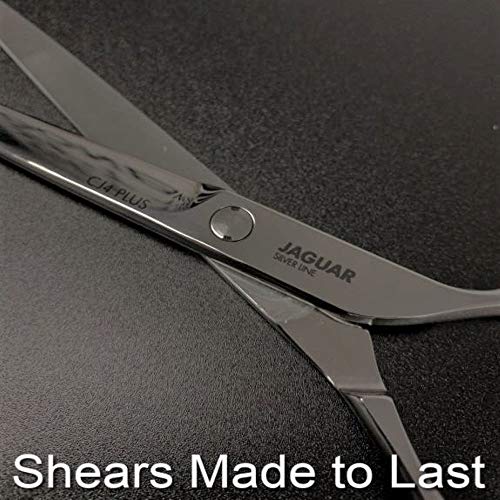 Ножици Jaguar Silver Line CJ4 Plus 5,5 инча, 3,7 унции Професионални Ергономична Ножица за рязане, почистването и текстуриране на косата от стомана за салонных стилисти, Козметик?