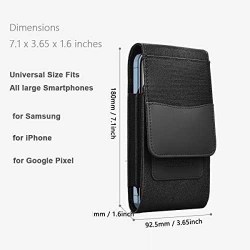 Двойна чанта-кобур за мобилен телефон iPhone 13 Pro Max с калъф-портфейл, Държач за карти, клип за колан, Съвместима