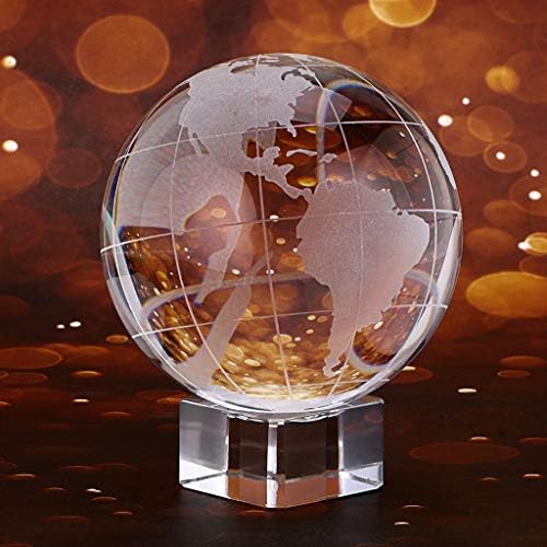 OwnMy World Глобус Кристална Топка, Стъклена Сфера Дисплей Глобус преспапиета Исцеляющий Топка за Медитация