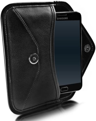 Калъф BoxWave, който е Съвместим с NUU Mobile G3 (Case by BoxWave) - Луксозни Кожена чанта-месинджър, дизайн