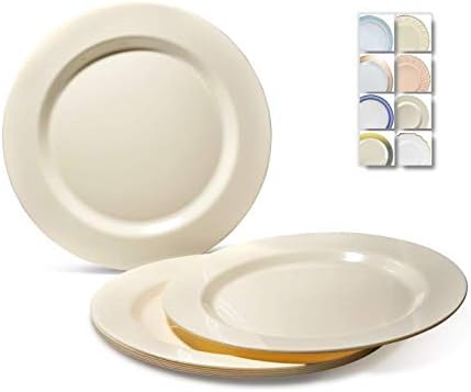 Комплект от 120 чинии OCCASIONS, Тежки за Еднократна употреба Пластмасови чинии за сватбеното парти (Десерт
