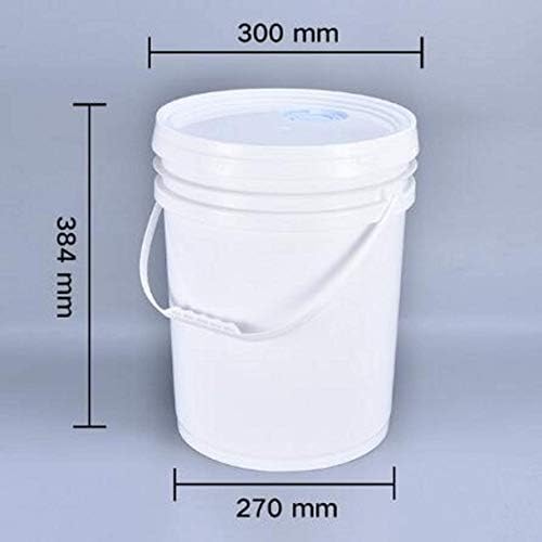ZHONGJIUYUAN 1 БР (20 литра), Бяла Пластмасова кофа с КАПАК - Универсална кофа - Хранителни кофи - Не съдържа