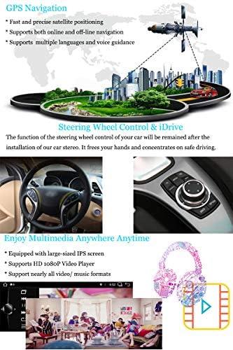 XISEDO Android 8,1 Кола Стерео 10,25-Инчов Главното Устройство Автомобилното Радио Авторадио 6-Ядрени RAM 2G ROM 32G Сателитна навигация Автомобилен GPS Навигатор за BMW X5 E70/X6 E71 (2011-2013