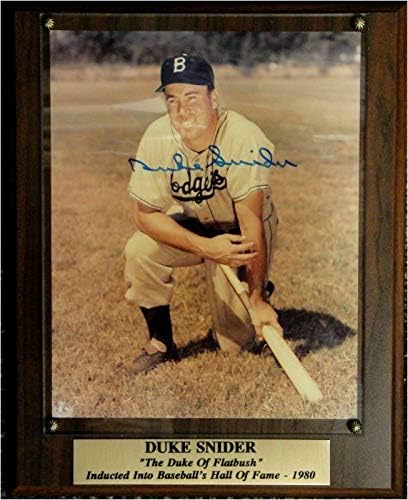 Снимка Дюк Шнайдер с Автограф от ръката на 8x10 + Поименна табела Колектор/плака 80 - Снимки на MLB с автограф
