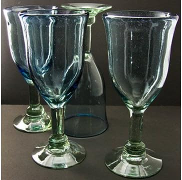 Чаша за вода Wilton Armetale BelloVaso Azuro на 8 унции, от бластване стъкло