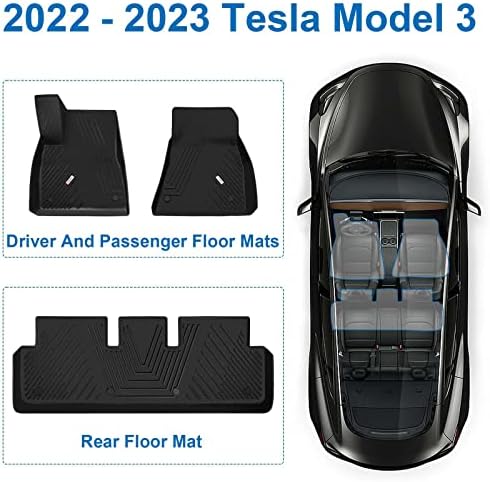 Втулки за постелки Genful, подходящи за Tesla Model 3 2022 2023, при всякакви метеорологични условия без хлъзгане