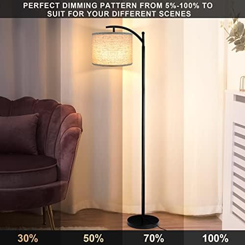 Под лампа ROTTOGOON за всекидневната, Led под лампа с 4 Цветови температури, с дистанционно управление и ножным