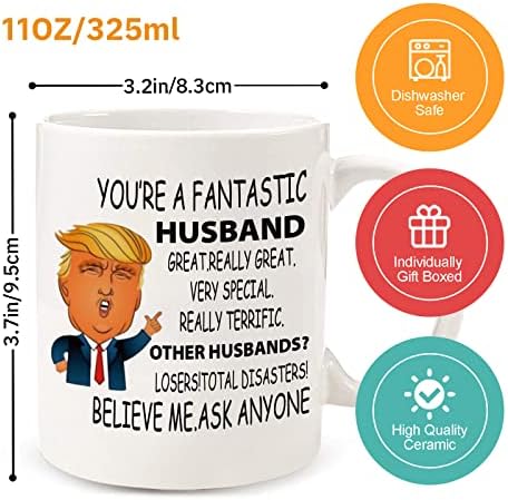 Забавна Кафеена чаша SteadStyle за съпруга си - Ти си Фантастичен мъж, Подаръци на мъжа от жена му, Подаръци на мъжа ми за рождения ден, коледа, Коледни подаръци на мъжа, По