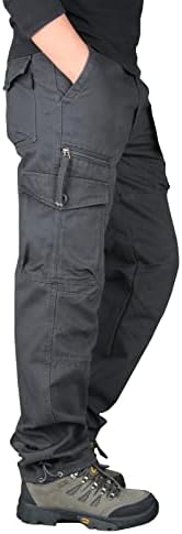 Мъжки Ежедневни Панталони Мъжки-Големи Размери От Чист Памук, С Множество джобове, износоустойчиви Тела Панталони