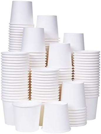 TashiBox 3 грама бели картонени чаши за вана, 200 грама