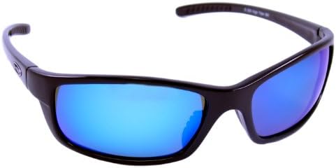 Поляризирани слънчеви очила Sea Нападателят High Tider в черна рамка, Синьо огледало и сиви линзе (подходящи