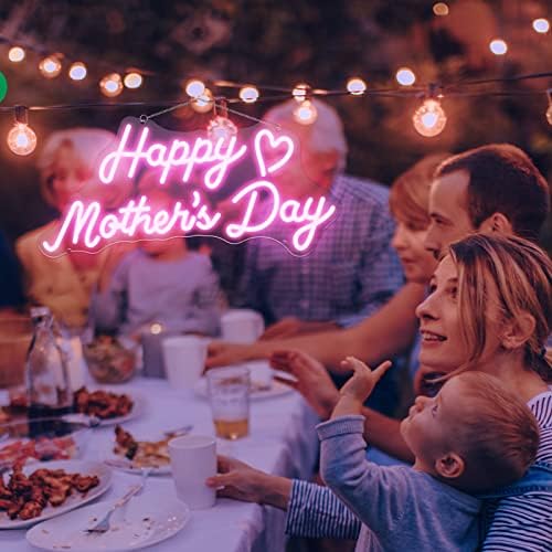 Неонови надписи BVTRA Happy Mother ' s Day с регулируема яркост, розова led Знак За украса на парти в чест на