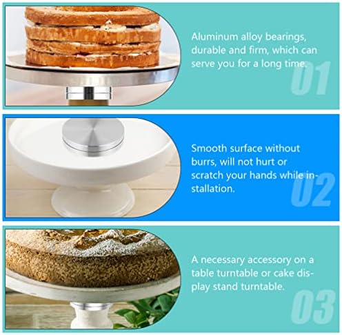 Въртяща се маса за торта Въртящ се Лагер въртящия се плот: 2 елемента Маса от Алуминиева Сплав Въртящо Основата