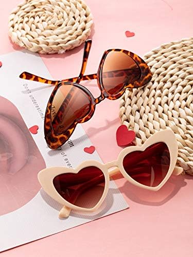 4 Чифта Слънчеви Очила във формата на сърце, Выпученные Vintage Слънчеви Очила Котешко око, Ретро Очила в Модерен