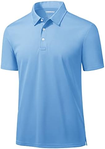 Мъжки ризи Поло MAGCOMSEN, Ежедневни Работни Тениски с 3 Копчета, Бързосъхнеща Риза за Голф с Къс Ръкав, От