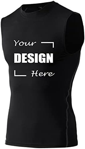 Персонални Компресиране Риза Без Ръкави TOPTIE, Обичай Тренировъчен Топ с логото на 2 Страни