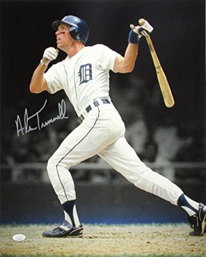 Снимка на Алън Траммелла Хофа 16x20 с автограф на Детройт Тайгърс JSA - Снимки на MLB с автограф