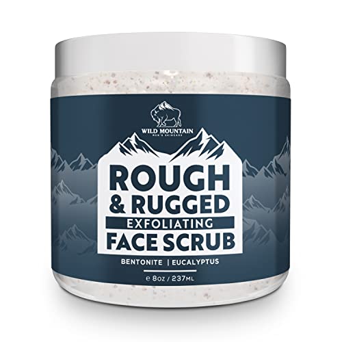 Wild Mountain Rough & Rugged Face Scrub - Мъжка Скраб За лице с Микодермабразией, Ексфолиращ Скраб За лице,