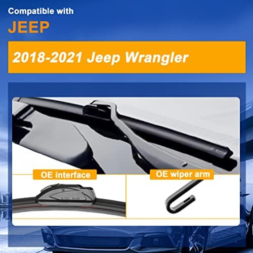 Замяна на четки чистачки RAINTOK за Jeep Wrangler 2018 2019 2020 2021 Оригинално Заводское Качество, Набор от
