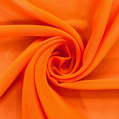 Неоново-оранжев полиэстеровая многопластова шифоновая плат Danielle от The Yard - 10075