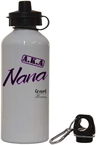 Баба серията Grand Aliases A. K. A. Nana Бяла Алуминиева Бутилка за вода на 14 грама