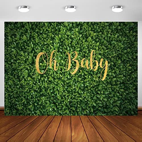 Aperturee Oh Baby Зелени Листа, с монтиран на стената Фон 10x7FT Пролетната Природа Тревата Сафари На открито