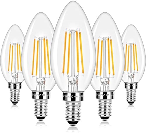 Led лампи-Свещници E12 40 Вата в изражение, Реколта лампи-свещи с Мощност 4 W, Топло бяла лампа Edison капацитет