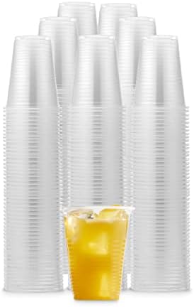 Munfix 500 Pack 7 Унции Прозрачни Пластмасови Чаши, Чаши за Еднократна употреба за Напитки, Пластмасови Чаши