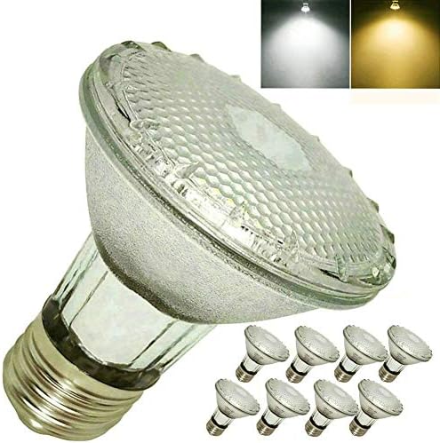 Изцяло стъклена led лампа PAR20, 8 W Топло бяла светлина (еквивалентен на халогенна лампа PAR20 капацитет от