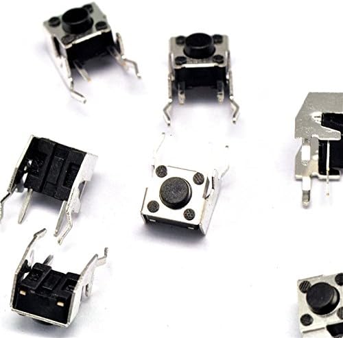 Тактилни ключове 6 * 6 * 5 мм, Странично оттичане, с 2-пинов бутон превключвател с монтиране на стена