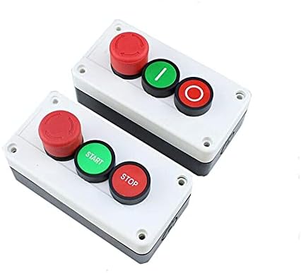 TPUOTI NC Аварийно спиране, без Червено-зелено кнопочного прекъсвач станция 600V 10A (Цвят: вход -изход)