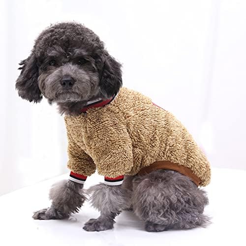 Фланелевый Класически Пуловер за Кученца за малки кучета, Зимно Топло Облекло за кучета, Мек пуловер за кучета,