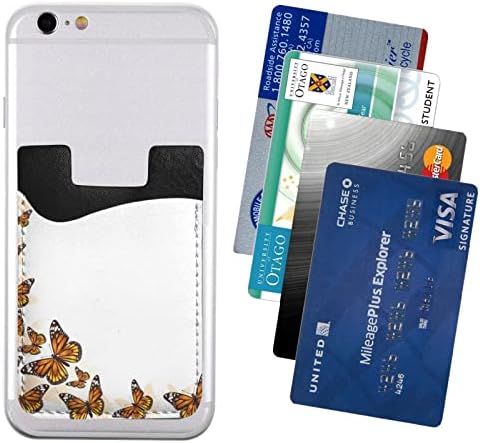 Калъф за мобилен телефон с оранжева папийонка, Държач за карти, Самоклеящийся калъф за кредитни карти от изкуствена
