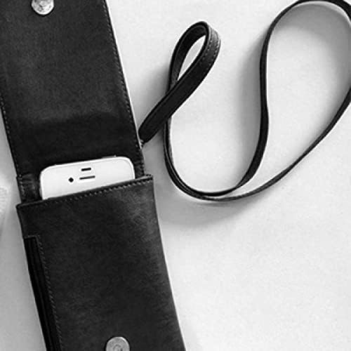 Заключване на Клоун увеселителен Парк Черен Контур на Телефона в Чантата си Портфейл Окачен Мобилен Калъф Черен Джоба